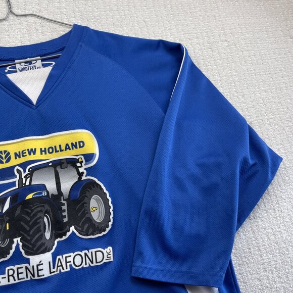Vintage Y2K New Holland Tractor Hockey Jersey Men’s Sz XXL Blue Farm Equipment - Picture 4 of 15